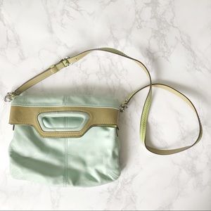 Vintage Mint Green COACH cross body bag